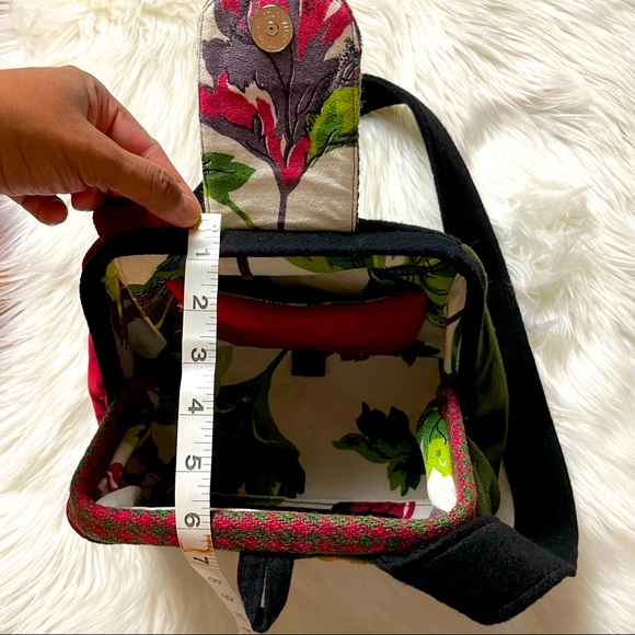 Range of Emotion Crossbody Red Cut Velvet and Vintage Trim Series Hobo Purse NWT - Picture 7 of 14